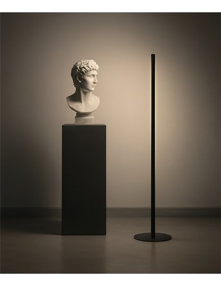 Lámpara de pie Solid F - B.lux - Diseño tubular vertical con óptica darklight y luz LED de confort