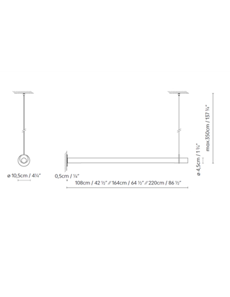 Aplique de pared Solid WS - B.lux - Lámpara lineal suspendida con óptica darklight