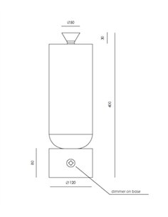 Lámpara de mesa Gamb - Aromas - Base de mármol con pantalla de lino y regulador integrado 2