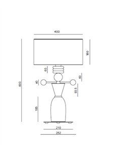 Lámpara de mesa Nuro - Aromas - Diseño decorativo con pantalla textil