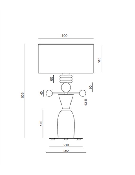 Lámpara de mesa Nuro - Aromas - Diseño decorativo con pantalla textil