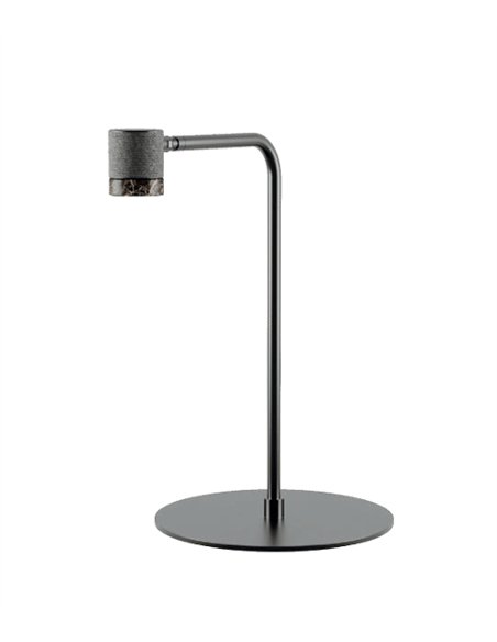 Lámpara de mesa Tea - Aromas - Cabezal orientable con detalle de mármol y regulador en cable