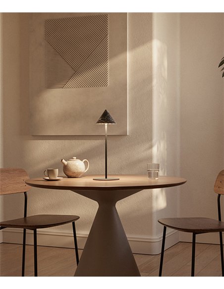 Lámpara de mesa Anza - Aromas - Pantalla triangular de mármol