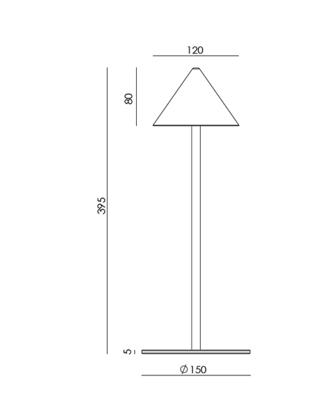 Lámpara de mesa Anza - Aromas - Pantalla triangular de mármol