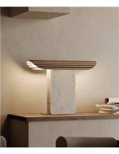 Lámpara de mesa Hold - Aromas - Diseño escultórico en mármol con doble luz 2