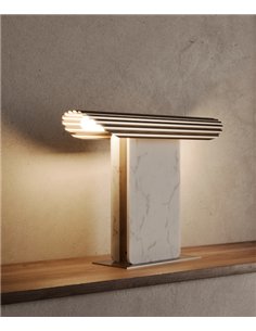 Lámpara de mesa Hold - Aromas - Diseño escultórico en mármol con doble luz