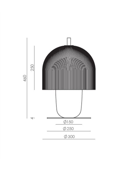 Lámpara de mesa Holm - Aromas - Diseño escultórico con cristal estriado