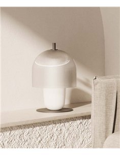 Lámpara de mesa Holm - Aromas - Diseño escultórico con cristal estriado