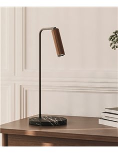 Lámpara de mesa Tura - Aromas - Diseño minimalista con cabezal orientable y base de mármol