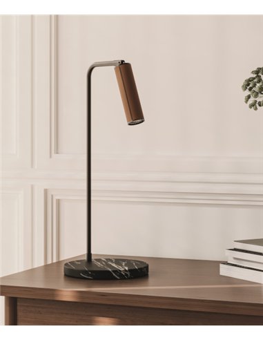 Lámpara de mesa Tura - Aromas - Diseño minimalista con cabezal orientable y base de mármol