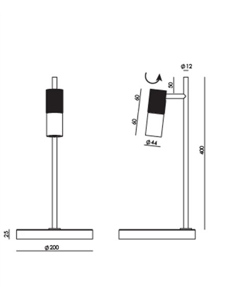 Lámpara de mesa Tura C - Aromas - Flexo minimalista con pantalla orientable