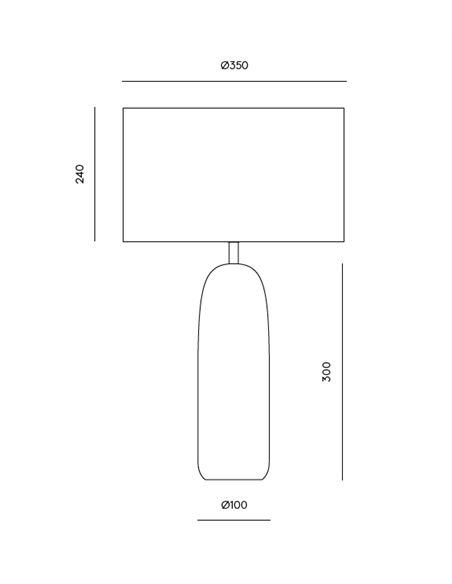 Lámpara de mesa Shin - Aromas - Diseño elegante de mármol y pantalla clásica
