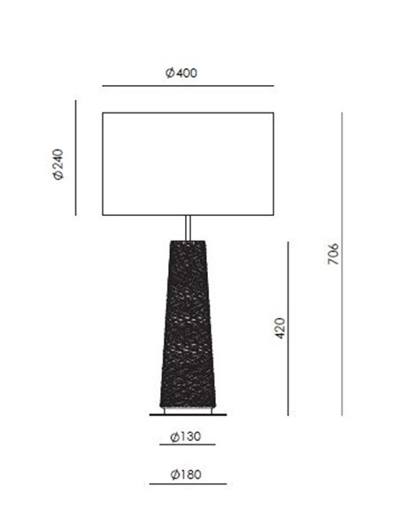 Lámpara de mesa Fill - Aromas - Diseño artesanal con base cerámica