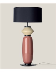 Lámpara de mesa Papi - Aromas - Cuerpo de vidrio decorativo con pantalla cilíndrica 2