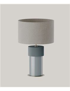 Lámpara de mesa Rock - Aromas - Base decorativa de cerámica y pantalla textil