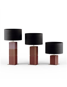 Lámpara de mesa Pire - Aromas - Base cerámica estriada disponible en 3 tamaños 2