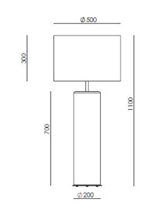 Lámpara de mesa Amec - Aromas - Cuerpo cilíndrico de cerámica con pantalla textil 2