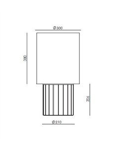 Lámpara de mesa Dena - Aromas - Base cerámica acanalada con pantalla cilíndrica 2