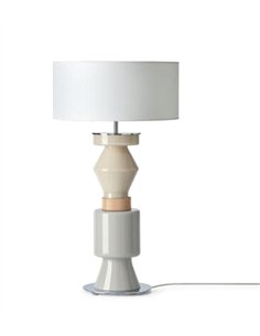 Lámpara de mesa Kitta Ponn - Aromas - Cuerpo de vidrio modular con detalle en piel 2