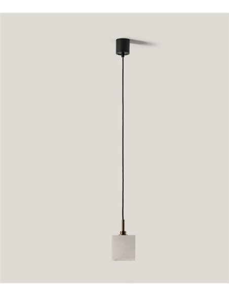 Lámpara colgante Cubic S - Aromas - Diseño cuadrado de alabastro