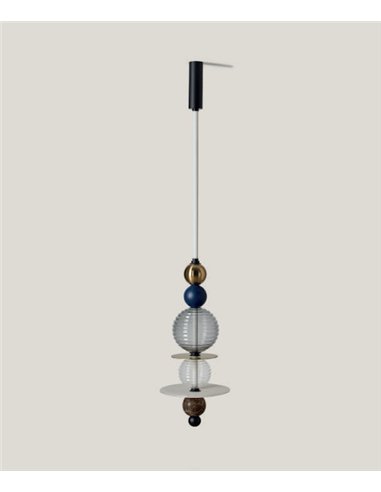 Lámpara colgante Yma V - Aromas - Diseño estilizado con tubo decorativo de silicona