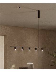 Lámpara colgante Tea - Aromas - Diseño lineal con 5 focos LED