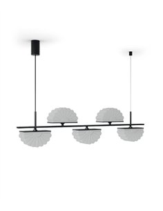 Lámpara colgante Gina - Aromas - Diseño lineal con 5 tulipas de cristal 2