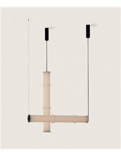 Lámpara colgante Canna - Aromas - Diseño tubular de vidrio opal 2