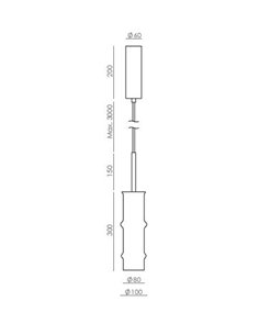 Lámpara colgante Canna S - Aromas - Diseño tubular con tulipa opal y LED regulable 2