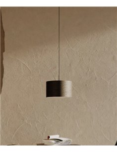Lámpara colgante Rems - Aromas - Pantalla de piel redonda