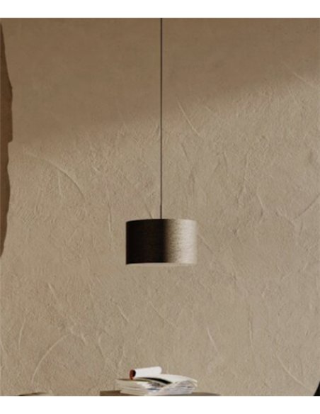 Lámpara colgante Rems - Aromas - Pantalla de piel redonda