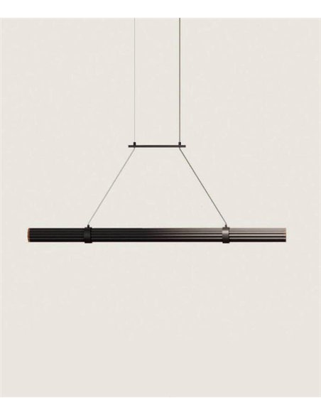 Lámpara colgante Niro - Aromas – Diseño LED tubular lineal de madera
