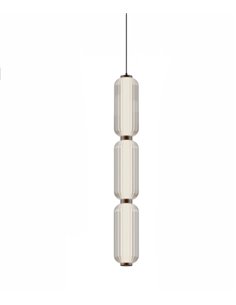Lámpara colgante Elma - Aromas - Composición vertical/horizontal, 3 módulos de cristal estriado 2