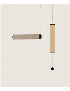 Lámpara colgante Nooi - Aromas - Diseño tubular de lino con instalación horizontal o vertical 2