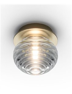 Plafón de techo Doul - Aromas - Globo de cristal rayado con luz LED regulable 2