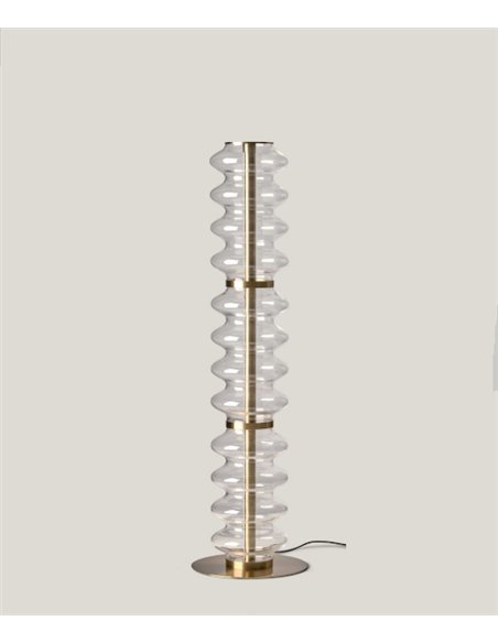 Lámpara de pie Vitree - Aromas - Columna de cristal ondulado con control táctil