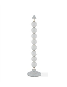 Lámpara de pie Soko - Aromas - Columna de 8 globos de cristal opal con base de mármol 2