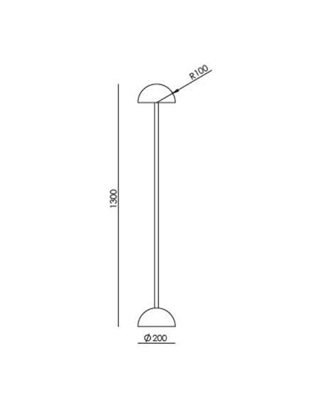 Lámpara de pie Big Dussa - Aromas - Diseño minimalista en mármol travertino