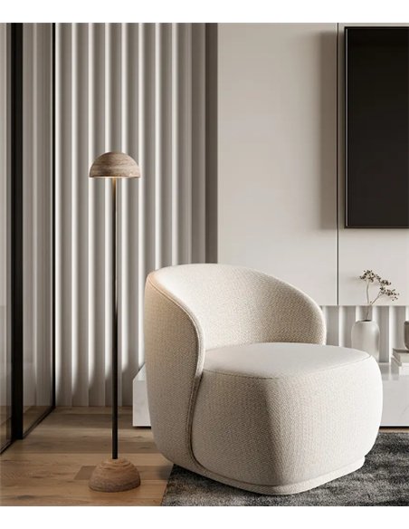 Lámpara de pie Big Dussa - Aromas - Diseño minimalista en mármol travertino