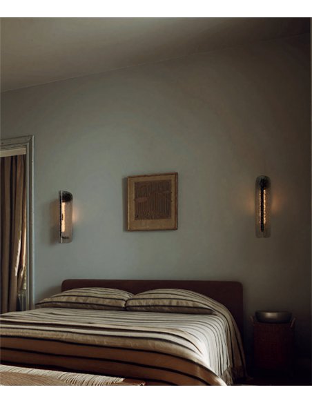 Aplique de pared Lida - Aromas - Diseño vertical de cristal transparente