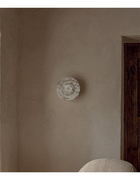 Aplique de pared Lida - Aromas - Disco de cristal texturizado disponible en 2 tamaños