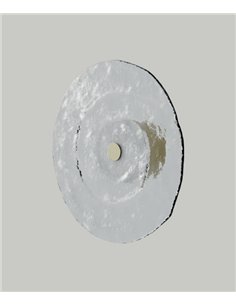 Aplique de pared Lida - Aromas - Disco de cristal texturizado disponible en 2 tamaños 2