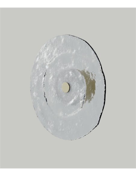 Aplique de pared Lida - Aromas - Disco de cristal texturizado disponible en 2 tamaños