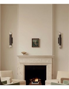Aplique de pared Tasta - Aromas - Diseño tubular con extremos de mármol y luz LED 2