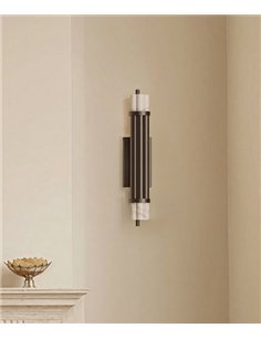 Aplique de pared Tasta - Aromas - Diseño tubular con extremos de mármol y luz LED
