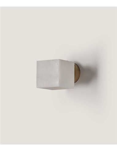 Aplique de pared Cubic - Aromas - Cubo de alabastro con luz regulable