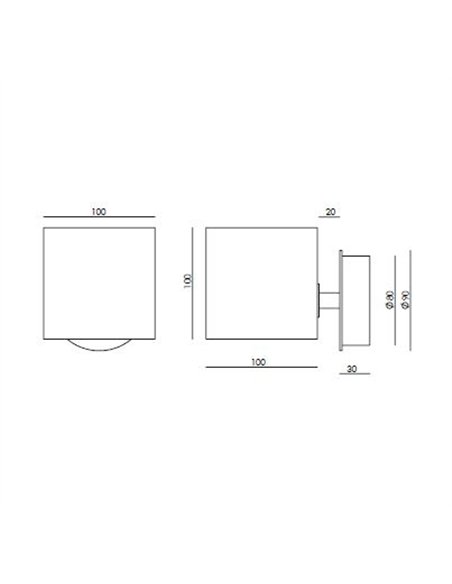 Aplique de pared Cubic - Aromas - Cubo de alabastro con luz regulable