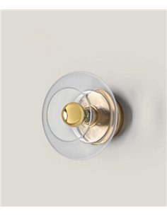 Aplique de pared Vitree - Aromas - Disco circular de cristal transparente 2