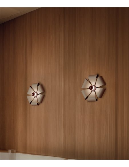 Aplique de pared Rita - Aromas - Diseño floral con pétalos metálicos disponible en 2 tamaños