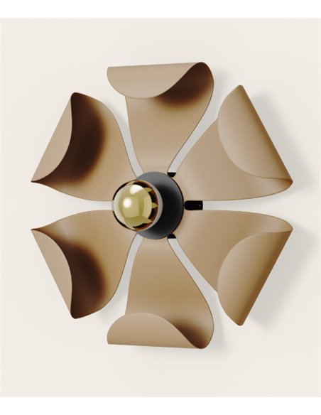 Aplique de pared Rita - Aromas - Diseño floral con pétalos metálicos disponible en 2 tamaños
